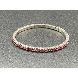 Amethyst Crystal Expandable Bracelet Good Condition VINTAGE